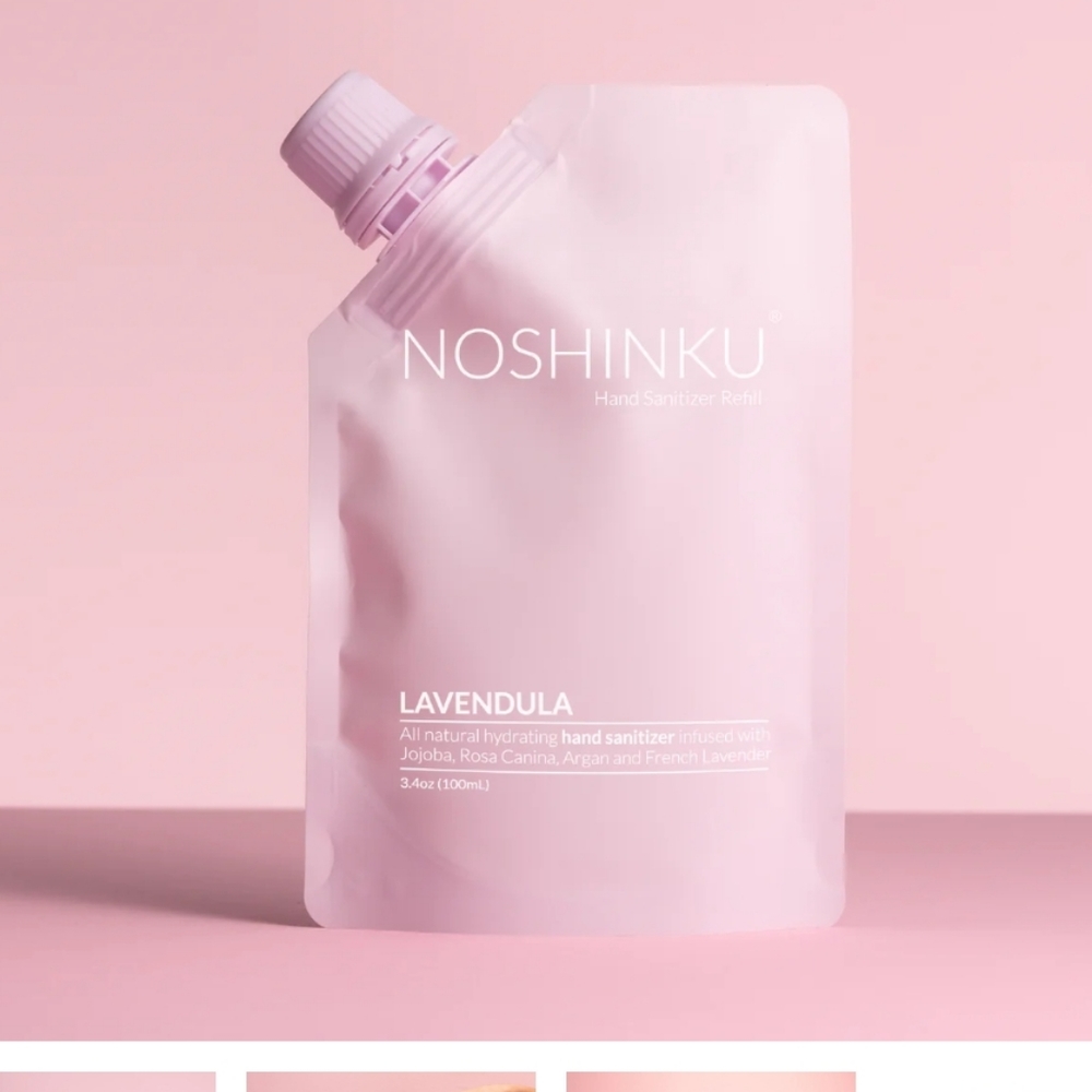 Noshinku lavender hsnd sanitizer refill and spray duo